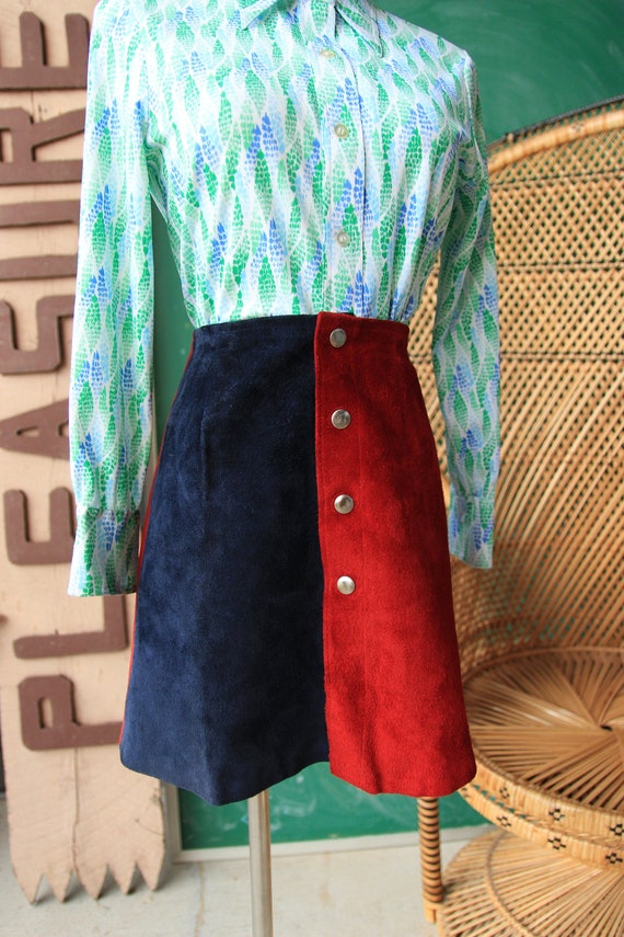 1970's Suede Mini Skirt