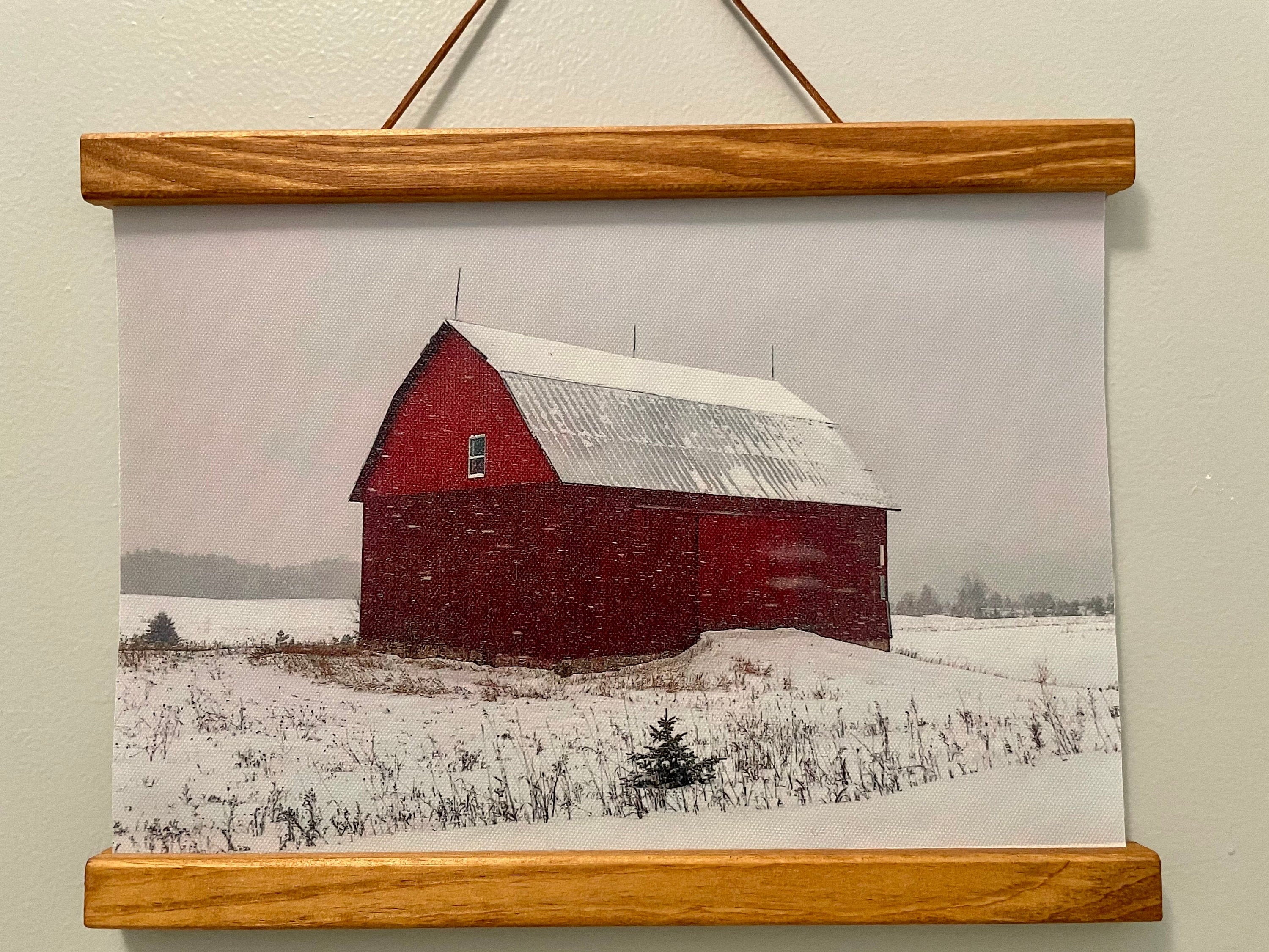 Red Barn Canvas Red Barn Print Red Barn Decor Barn Etsy