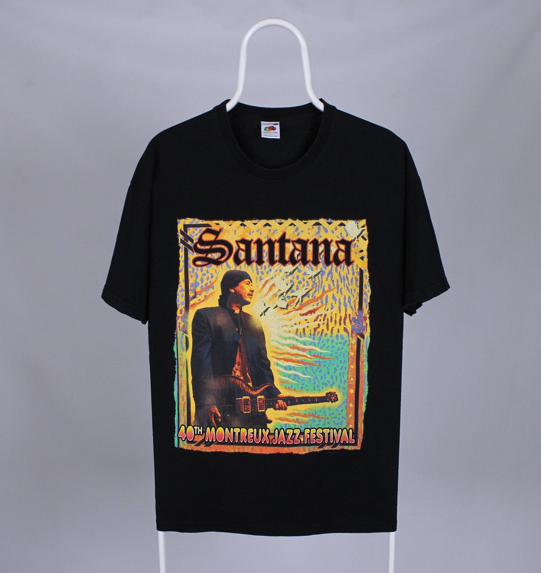 T-shirt Vintage Hard Rock Café 1997 Carlos Santana - Taille XL - Coton 100% - Original Années 90