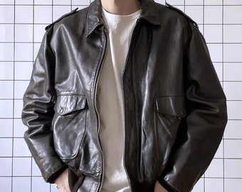 Pick Vintage 90s Freedom Leather Company Type B-3 Lambskin 