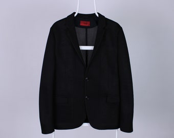 Hugo Boss Blazer black men tailoring ultra light 40R 50