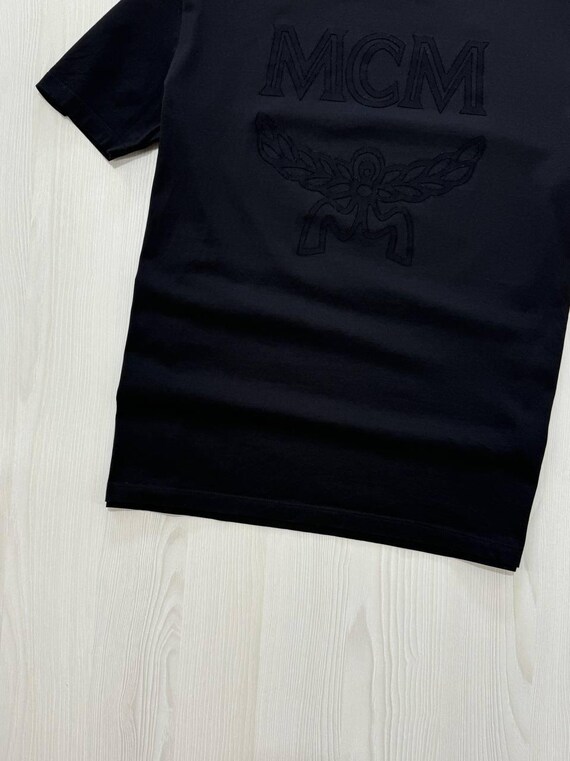 Maglietta MCM con logo centrale da uomo in cotone S M nera Etsy Italia
