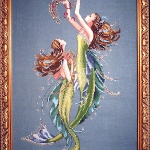 Mirabilia, Mermaids of the Deep Blue, Nora Corbett, mermaid cross stitch