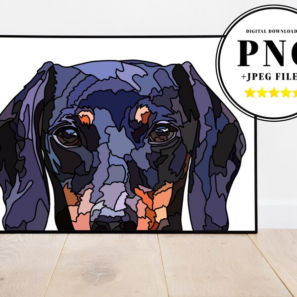 Dachshund Stained Glass Pattern Etsy