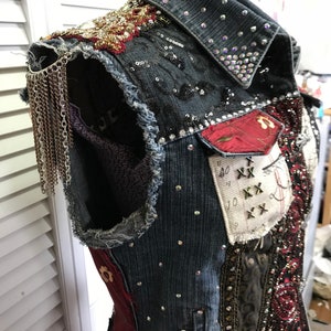 Festival burningman glitter vest handcrafted