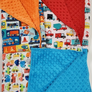 Baby Blanket Fitted Sheet Set plus BONUS Cars and Trucks, Construction, Big Rig Bild 1
