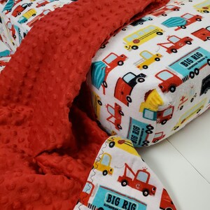 Baby Blanket Fitted Sheet Set plus BONUS Cars and Trucks, Construction, Big Rig Big Rig