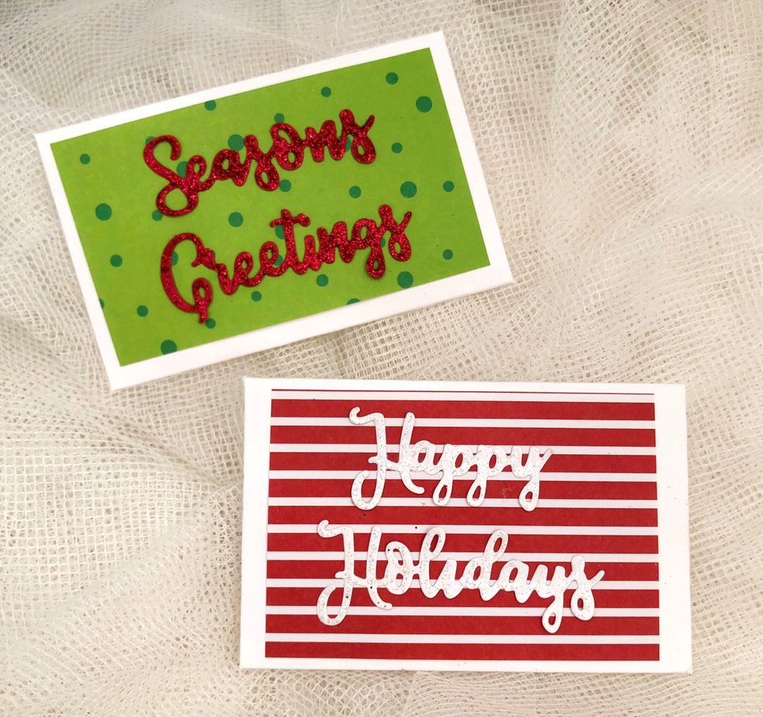 Christmas Holiday Gift Card Envelopes 2 Set, 2 Xmas Gift Card Holders