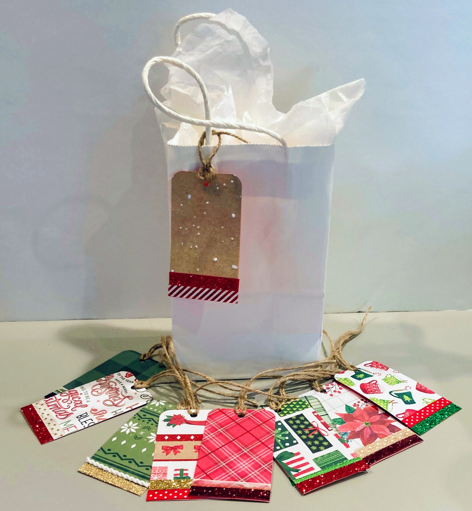 Colorful Christmas Gift Tags Set of 10 Handmade Gift Tags - Etsy UK