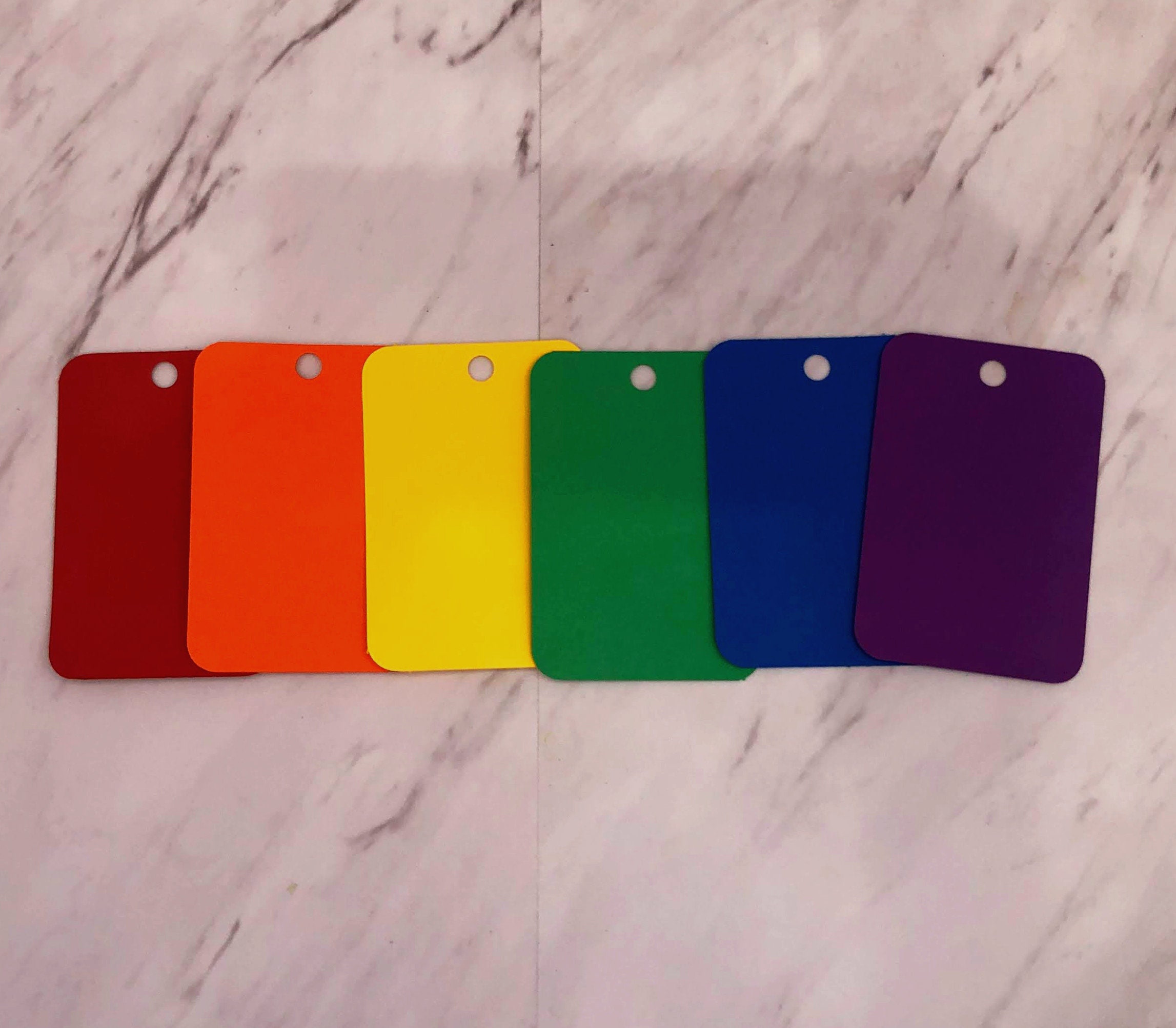 Rainbow Gift Tags Blank Gift Tags 24 Multicolored Tags Etsy