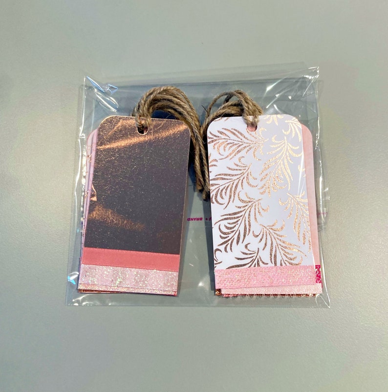 Rose Gold and Pink Embellished Gift Tags Set of 10 Pink Etsy