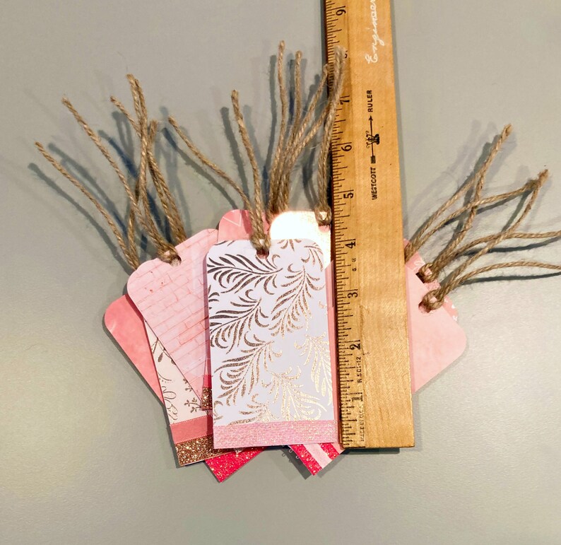Rose Gold and Pink Embellished Gift Tags Set of 10 Pink Etsy