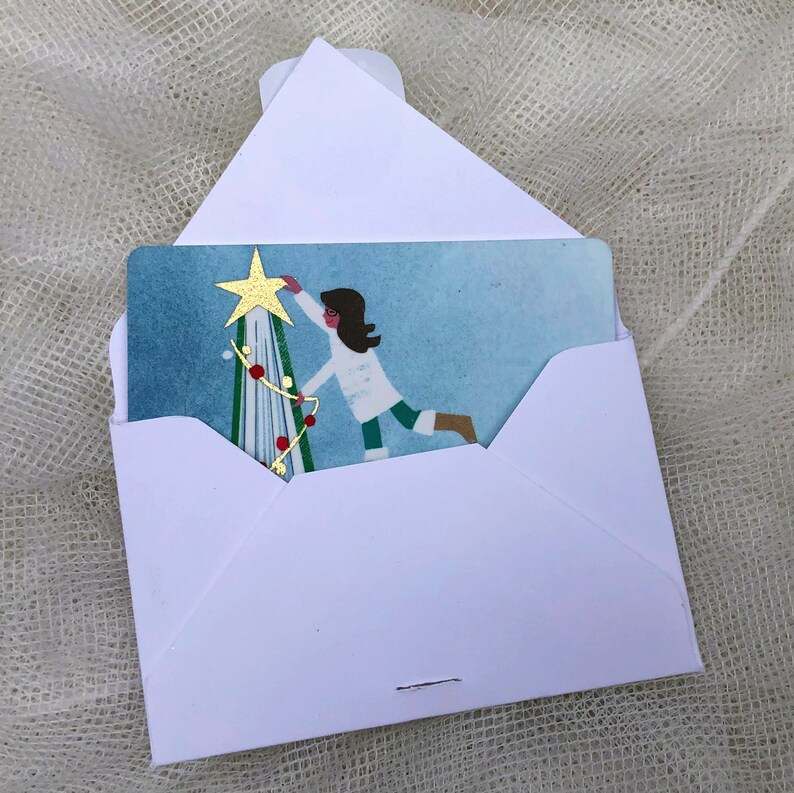 Christmas Holiday Gift Card Envelopes 2 Set, 2 Xmas Gift Card Holders