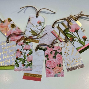 Zilveren en gouden bruiloft cadeau tags, hou van je geschenken, bruiloft thema cadeau, bloemen cadeau tags, XOXO cadeau tags, handgemaakte cadeaus, pasgetrouwd cadeau