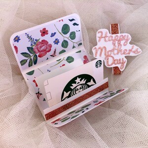 Muttertagsgeschenk Kartenhalter, Blumiges Muttertagsgeschenk, Muttertagsgeschenk, Frühling Geschenkkarten, Geschenk für Mama, Geschenk für Oma