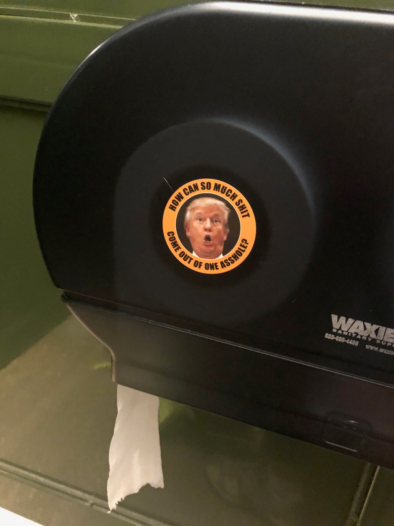 Political Humor Stickers: Anti-Trump Asshole Decals, Indoor/Outdoor Use (12 Pack) Stickers image 5