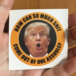 Anti-Trump Stickers: Political Humor Decals, 2.5&quot; - Package of 12