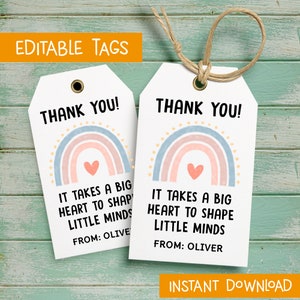 Teacher appreciation gift tag, Editable teacher gift tag, Treats tag, Thanks for all you do, Teacher thank you tag, Customized tags for gift