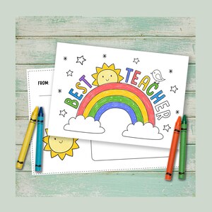 Miglior biglietto d'auguri per l'insegnante, biglietto di ringraziamento per l'insegnante stampabile, biglietto di ringraziamento da colorare, biglietto di apprezzamento per l'insegnante, regalo di laurea per insegnanti