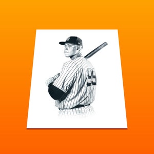 Aaron Judge New York Yankees NY MVP Baseball MLB Minimalistic Print Poster Art Instant Digital Download Sports Man Cave Office Game Room