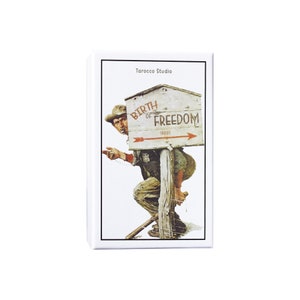 Tarot Nacimiento de la Libertad – Baraja ilustrada de 78 cartas inspirada en Norman Rockwell / Tarot vintage nostálgico con guía en caja de regalo