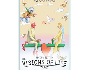 Visions of Life Tarot Deck – 78 Illustrated Cards with Humor & Insight | Intuitive Tarot with Guidebook for Self-Discovery
