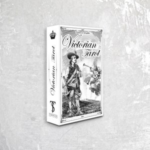 Baraja de Tarot Victoriana / Baraja de Tarot Blanco y Negro / 80 cartas + guía