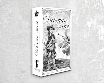 Wiktoriańska talia Tarota | Czarno-biała talia Tarota | 80 kart + przewodnik