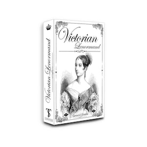 Baraja victoriana Lenormand / Baraja Oracle en blanco y negro / 38 Cartas Oracle + guía