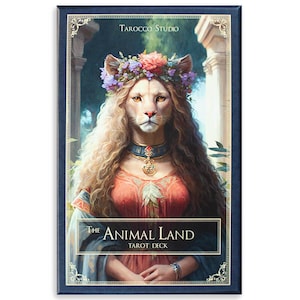 Baralho de Tarô Animal Land | 78 Cartas de Tarô de Animais Excêntricos + Guia | Baralho Fofo para Iniciantes e Colecionadores