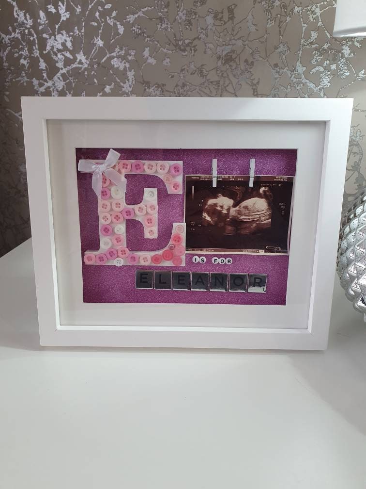Personalised baby scan photo frame Etsy