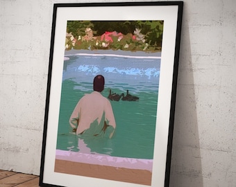 Him,with those ducks Digital Poster,Funny Digital Prints,Melancholia Printable Digital Download,Culture Icon Posters,Digital Download,JPGS