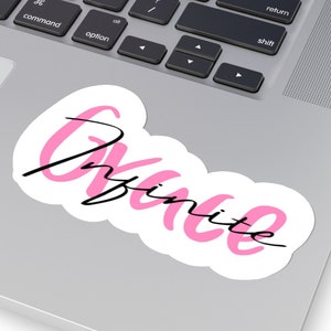 Autocollant Infinite Grace - Autocollant pour ordinateur portable - Autocollant pour bouteille d'eau, Autocollants mignons pour gobelets, Autocollants de journal, Sticke floral