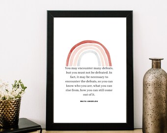 Maya Angelou Quote Printable Wall Art,Inspirational Motivational Wall Art Printable,Digital Download,JPG