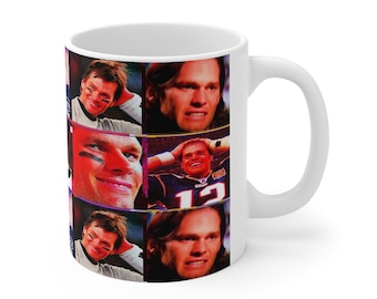 Tom Brady Mug,Tom Brady Collage Gift Mug ,Tom Brady  Printed Mug, Coffee Cup 11oz Mug, Football Lovers Mug,Valentine's Gift Mug,For Husband,