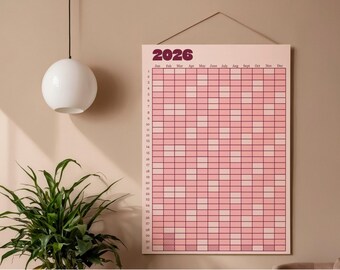 2026 Wall Planner | Large Yearly Calendar | At-a-Glance Large Planner | 2026 Year-to-View Giant Planner | Office Decor New Years Resolution