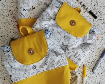 Sac pour enfant à colorier