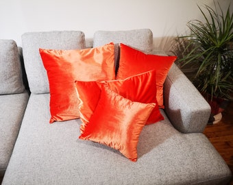 Cubierta de cojín - terciopelo de albaricoque