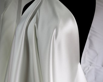 Tkanina satynowa Ivory High Quality Matt Duchess Satin, Classique Duchess Satin, satyna ślubna, tkanina ślubna, satyna na suknię ślubną, satyna, szerokość 59 cali