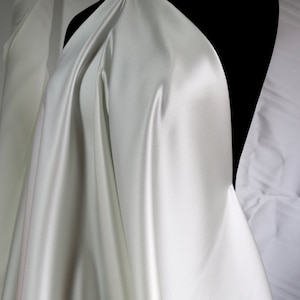 Ivory High Quality Matt Duchess Satin fabric, Classique Duchess Satin, Bridal Satin, Bridal Fabric, Wedding Dress Satin, Satin, 59&quot; Wide