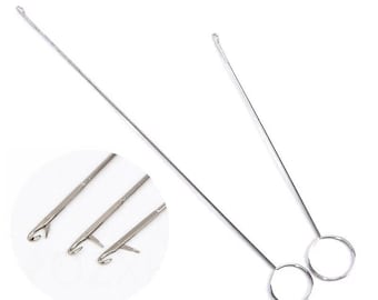 Stainless Steel Sewing Loop Turner Hook For Turning Fabric Tubes Straps Belts Strips, Metal Sewing Loop Turner Hook Latch, Sewing Tools, 1PC