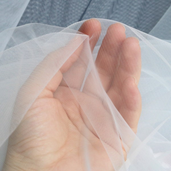 Tulle ivoire doux, 118 po./3 m de large, tissu résille, tulle noir extra doux pour jupes, tutu, robe en tulle, voile de mariée, vendu au mètre