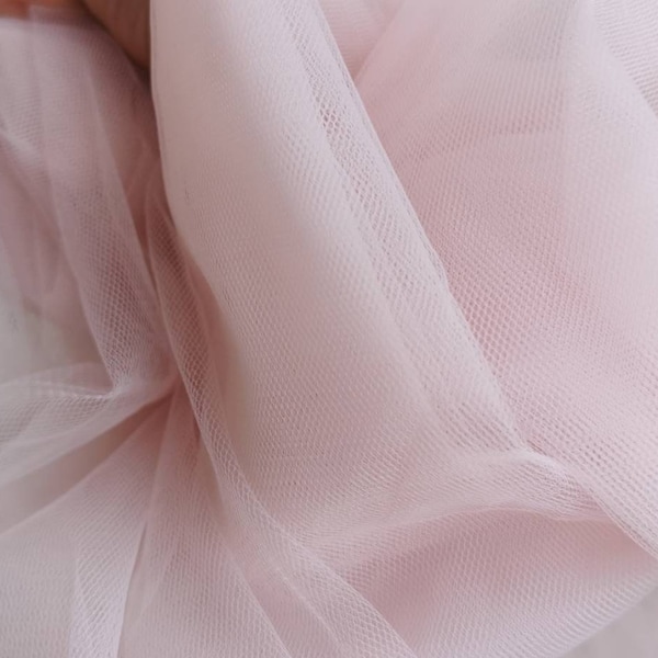 Blush Pink Soft Tüll Stoff, 118" / 3m breit, Mesh Stoff, extra weicher Tüll für Röcke, Tüll, Tüll Kleid, Brautschleier, Meterware