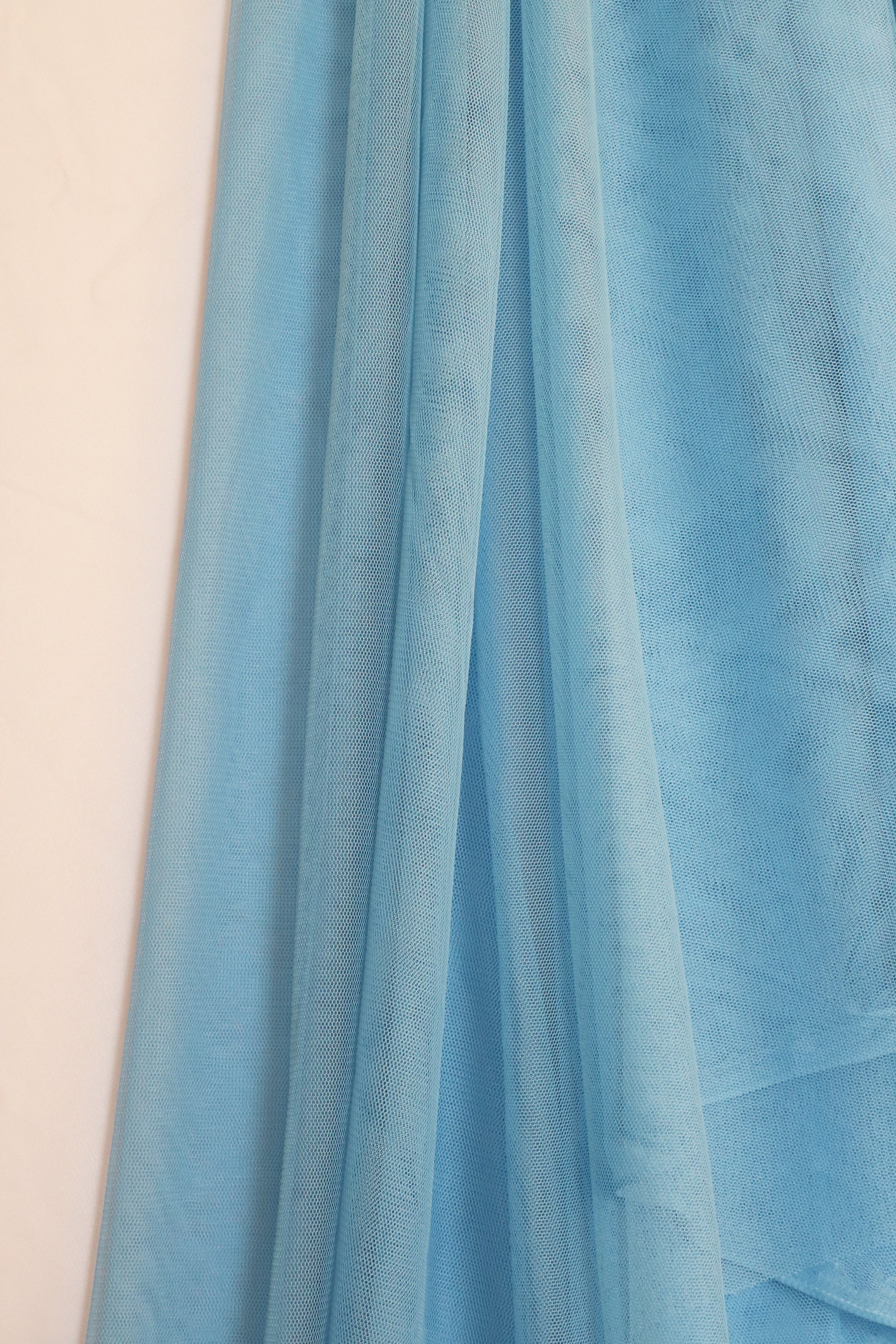 Extra Soft Italian Tulle, Baby Blue Colour, Mesh Fabric, Stretch Tulle ...