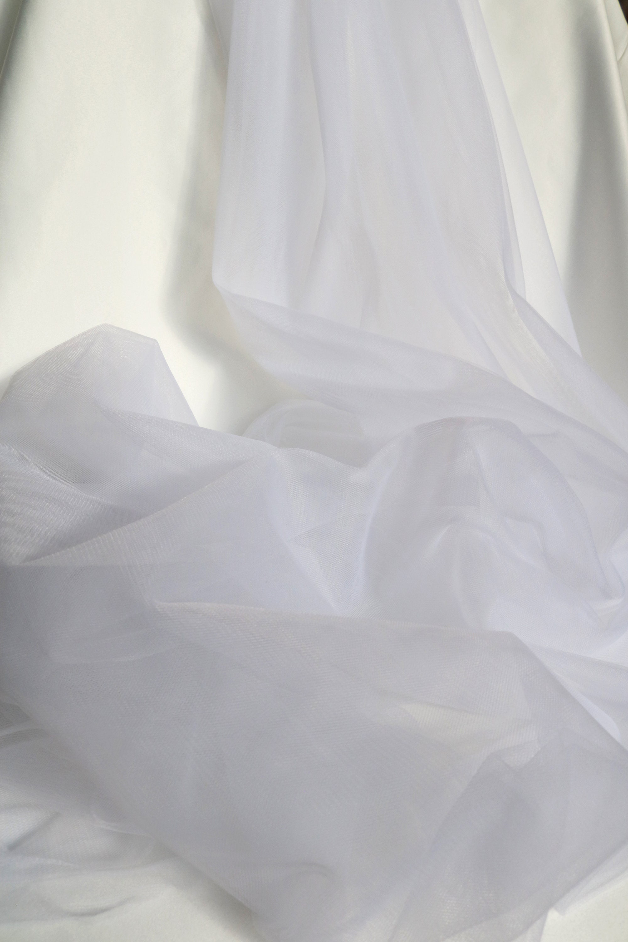 White Soft Tulle Fabric 118 / 3m Wide Mesh Fabric - Etsy UK