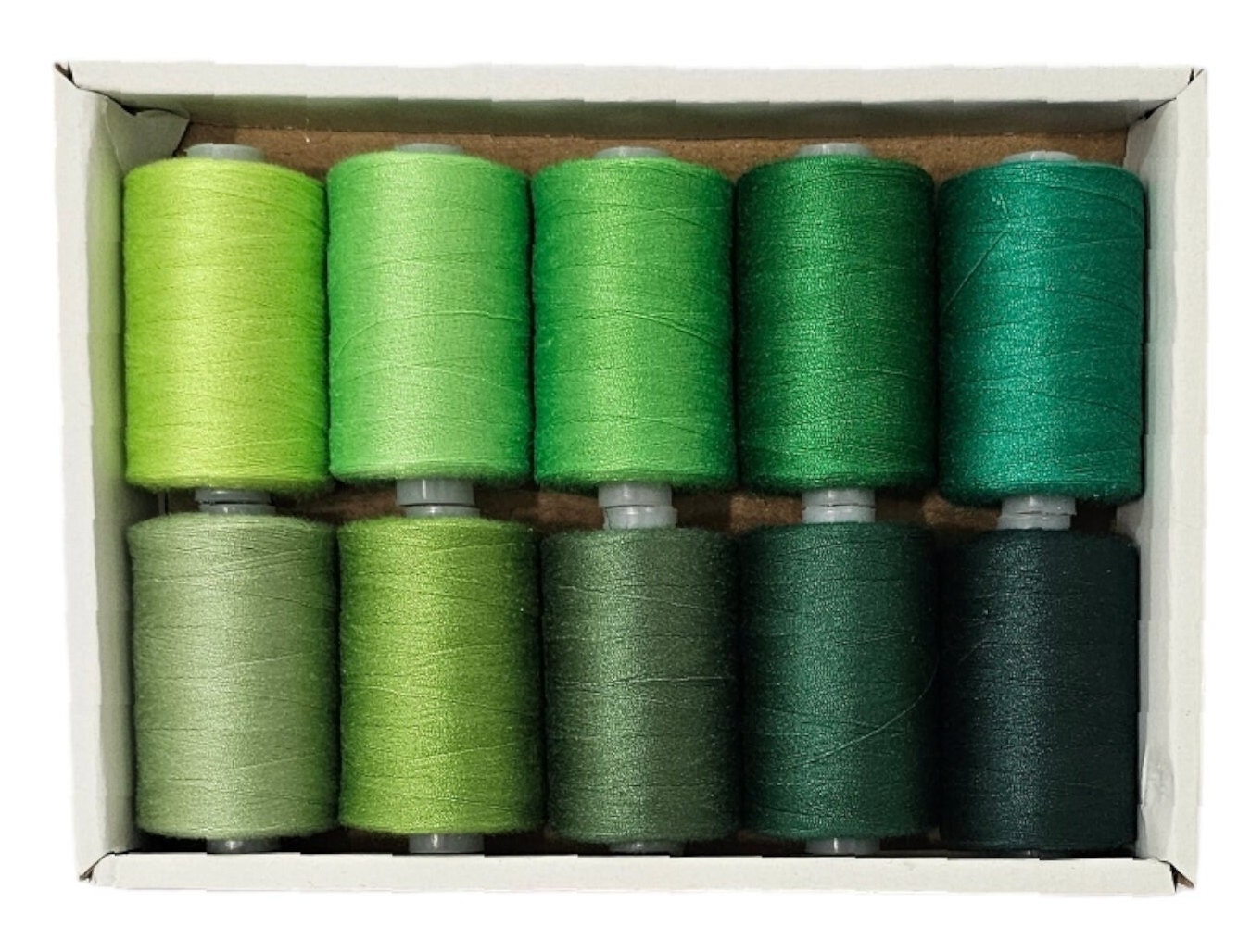 Polyester. Machine Thread High Quality Polyester Machine Thread, Green Shades Sewing All Purpose ...