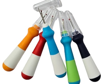 Comfort Easy Soft Grip Seam Ripper, Colorful Large Thread Remover Tool, Un-Picker with Safety Cap, Large Stitch Unpicker,Handy Stitch Ripper