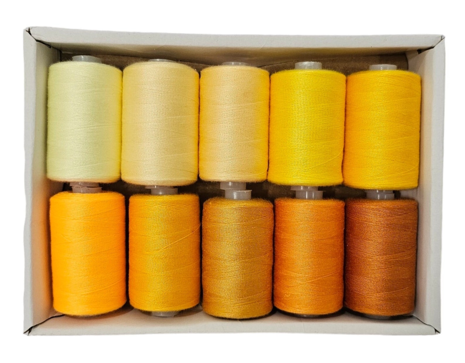 High Quality Polyester Machine Thread, Yellow Shades Sewing All Purpose ...