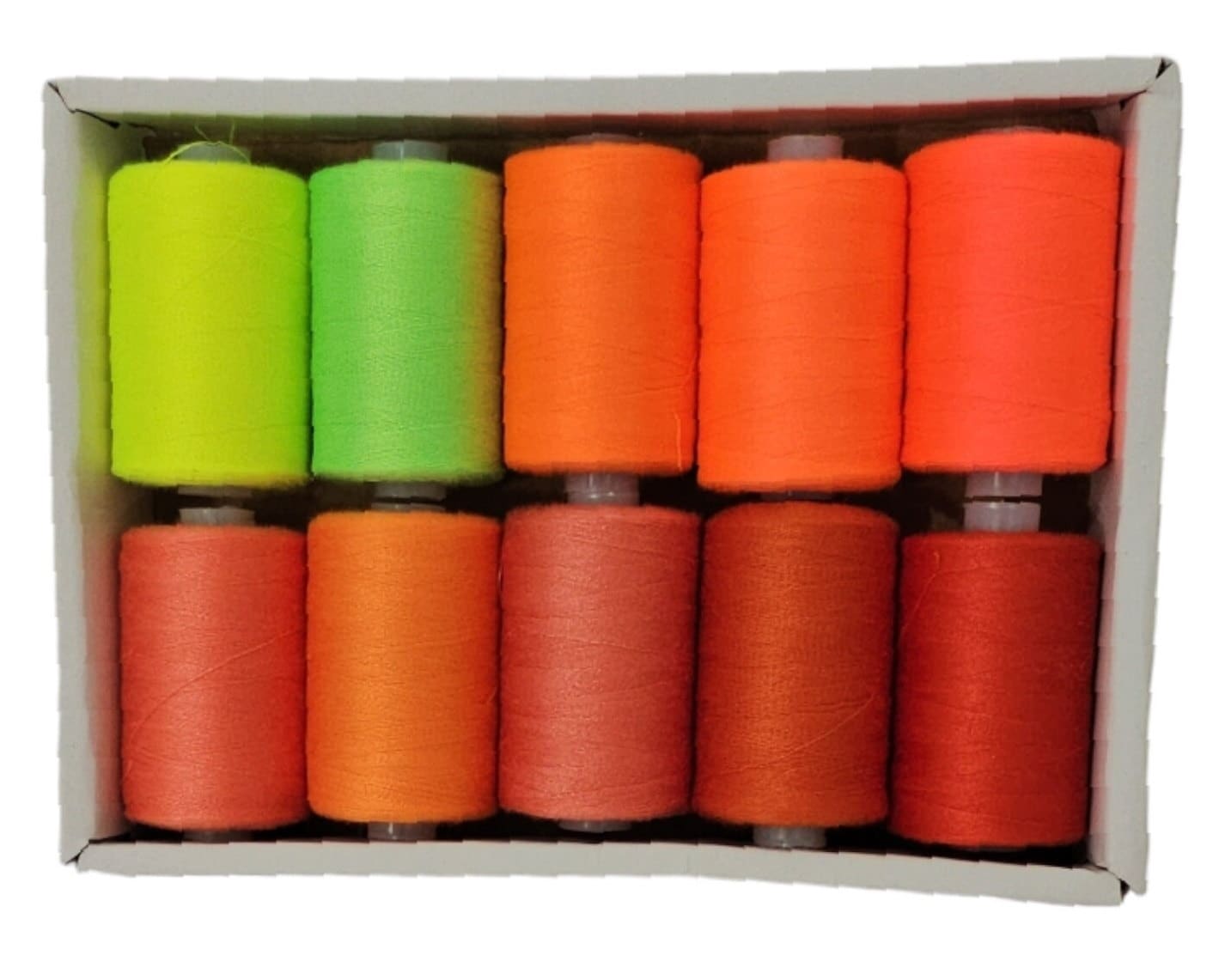 Polyester. Machine Thread High Quality Polyester Machine Thread, Orange and Neon Shades Sewing ...