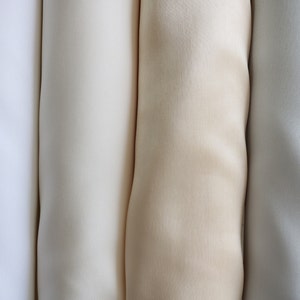 Luxurious Mikado Satin fabric, Ivory Mikado Fabric, Bridal Fabric, White Silver Champagne Ivory, Royal Fabric, Satin Twill Fabric, 57&quot; Width